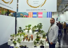 Joost Niebuur with Oriental. The grower/importer of bonsai sees sales going strong, while their market share in ficus ginseng is even growing.